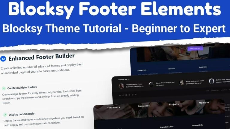Blocksy Footer Elements | Blocksy Theme Guide – From Novice to Professional