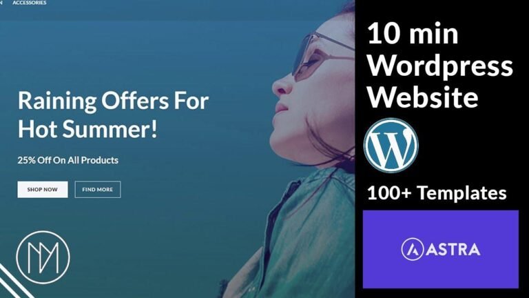 Create a WordPress website in just 10 minutes.