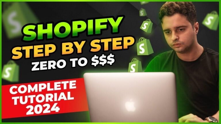 Beginners’ Guide: Setting Up a Shopify Dropshipping Business in 2024 – Step-by-step Tutorial to Create Your Shopify Store.