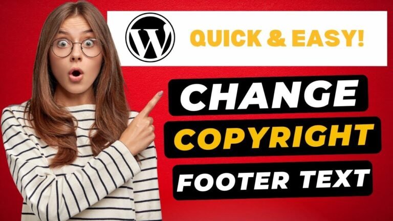 How to easily edit the copyright footer text in any WordPress theme! It’s quick and simple!