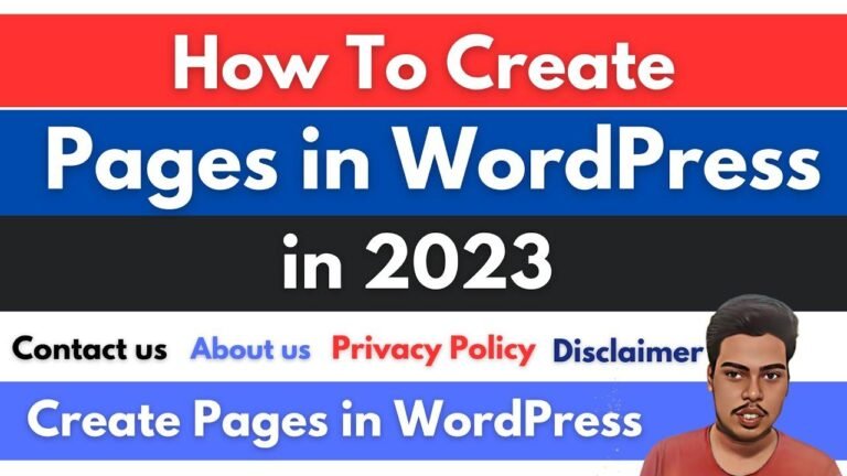 How to Make Pages in WordPress | Contact, About, Privacy Policy, Disclaimer, Terms…