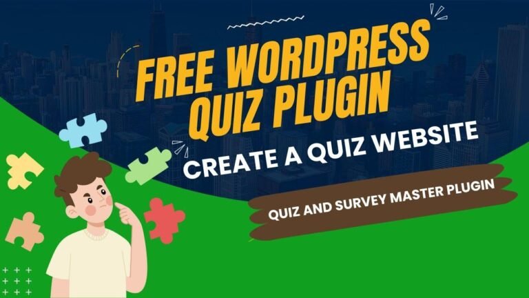 Free WordPress Quiz Plugin: Build Your Own Quiz Website with Quiz And Survey Master Plugin Tutorial