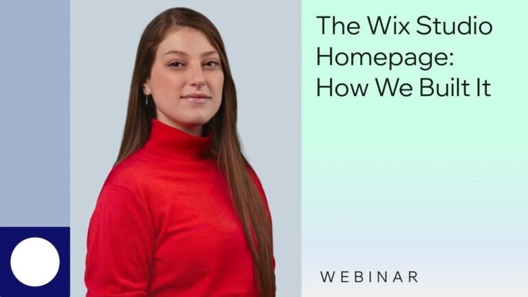 Title: How the Wix Studio Homepage Came to Life in Our Webinar