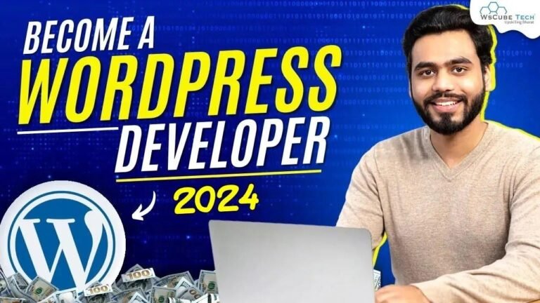 Learn to become a WordPress Developer with the complete WordPress Full Course 2024 by WsCube Tech!
