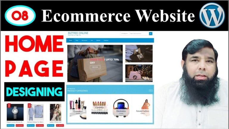 Shahid Naeem, Class 08, designed the home page for an e-commerce website using WooCommerce and WordPress.