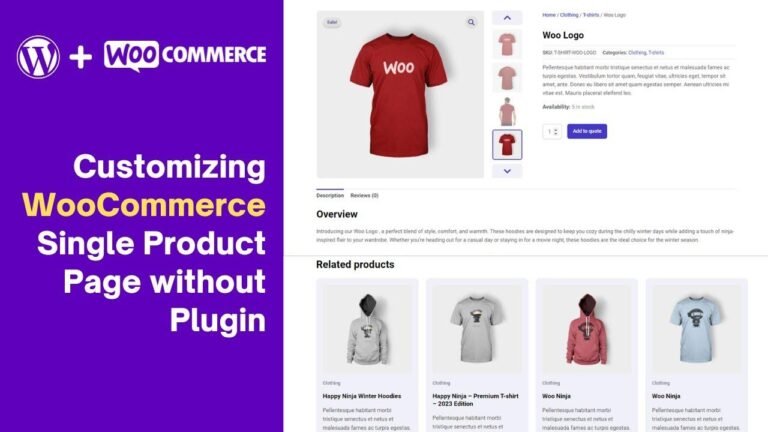 Customize the WooCommerce product page without using plugins by editing the code.