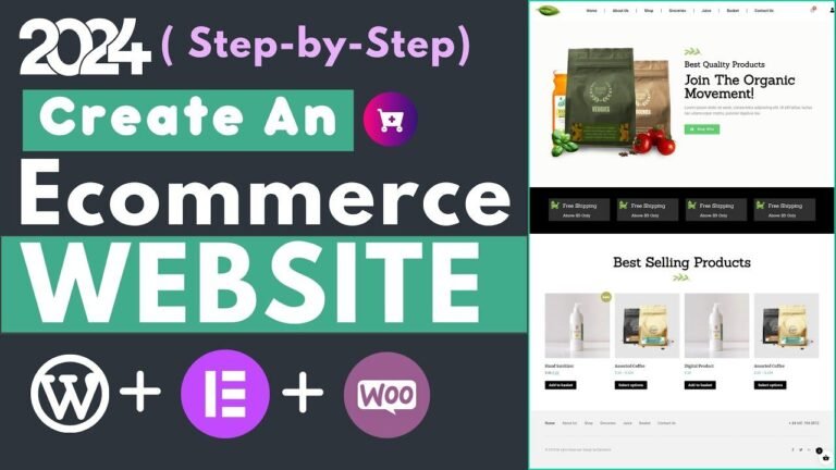 Create a User-Friendly eCommerce Site with WordPress and WooCommerce in 2024! Great for Newbies!