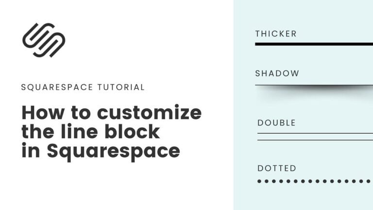 How to change the appearance of a line block in Squarespace // Tips for making the horizontal line thicker in Squarespace