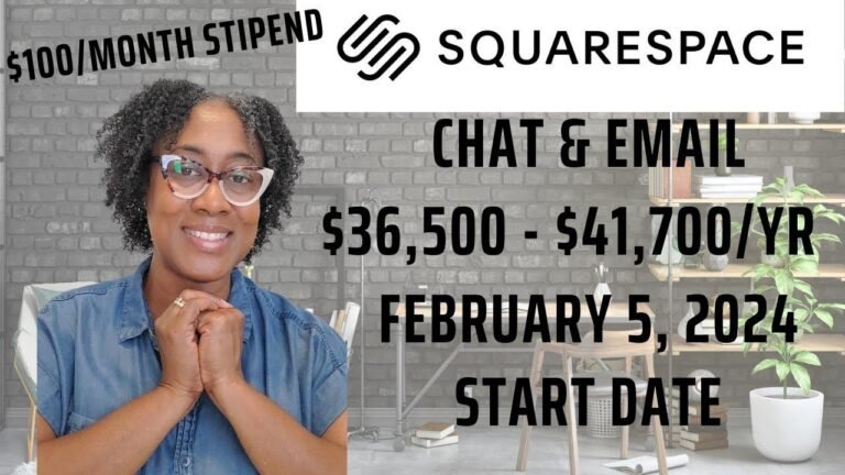 “Squarespace is looking for new team members to join us starting on February 5, 2024! Earn $36,500-$41,700 per year working from home through chat and email. Join us now!”
