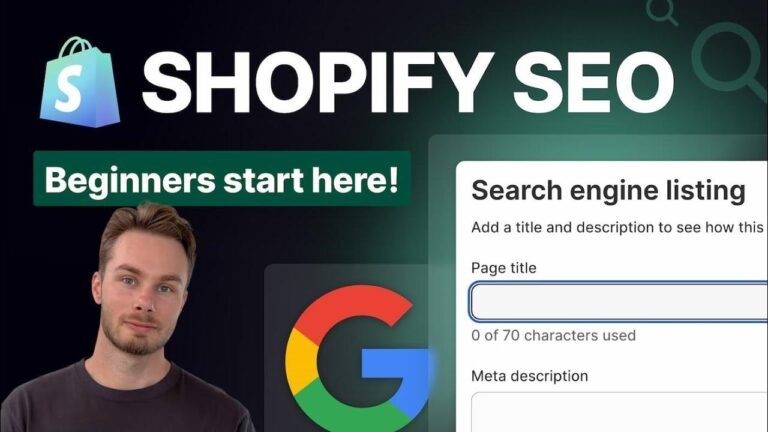 Beginner’s Guide to Optimizing Shopify for Better SEO – Easy Step-by-Step Tutorial