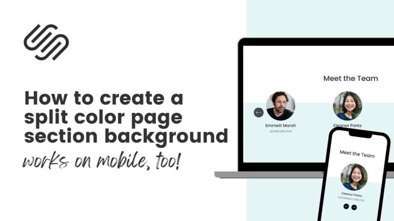 Create split-color background page sections in Squarespace for a dynamic and eye-catching website design. This feature allows for easy customization and adds visual appeal to your site.