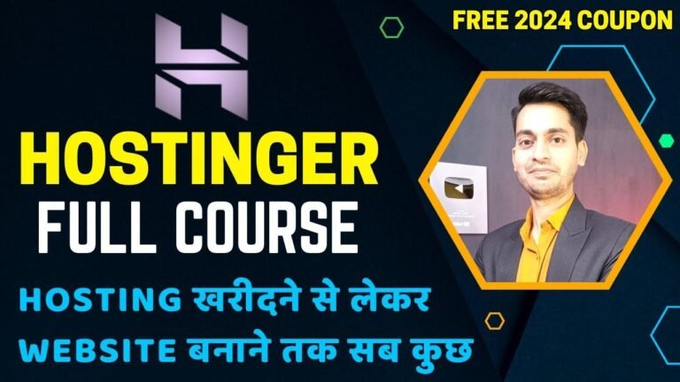 Complete guide for Hostinger (How to purchase hosting, WordPress, AI website builder, and 2024 coupon code) in Hindi.