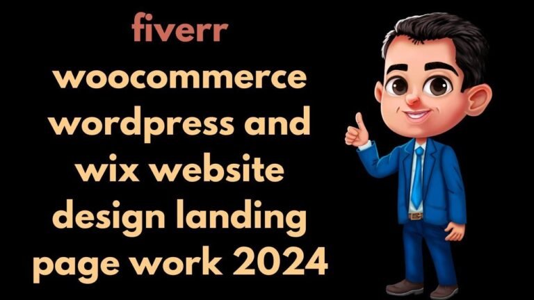 I will design SEO-friendly landing pages for websites using Fiverr, WooCommerce, WordPress, and Wix. Let’s work together to create an amazing website in 2024.