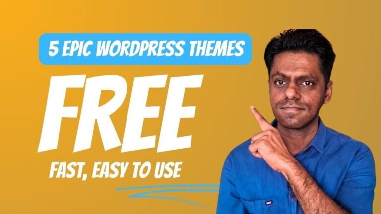 “Top 5 Awesome WordPress Themes: Free, Quick & Easy to Customize (2024)”