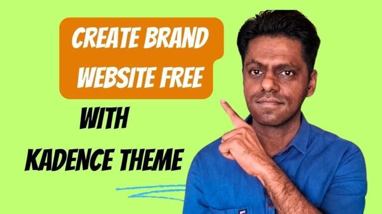 How to personalize Kadence theme to create a branded website.