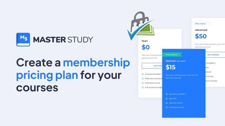 How to set up a membership pricing system using the MasterStudy LMS WordPress Plugin by StylemixThemes.