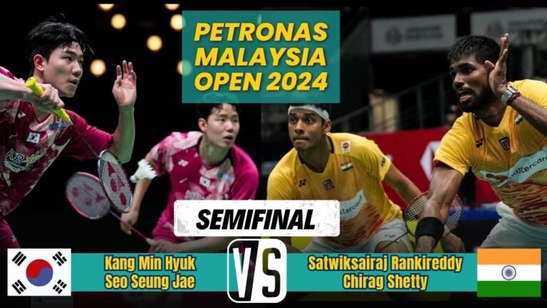 Kang/Seo [KOR] takes on Satwiksairaj Rankireddy/Chirag Shetty [IND] in the semifinals of the PETRONAS Malaysia Open 2024.