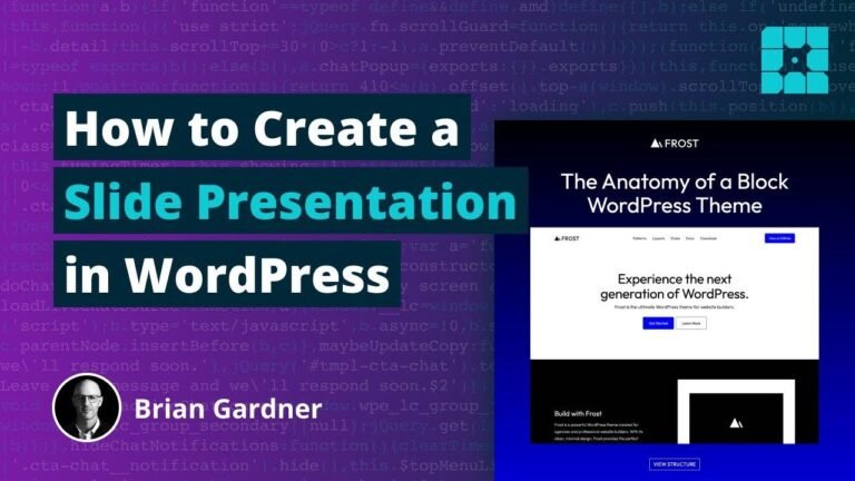 Make a Slide Show in WordPress