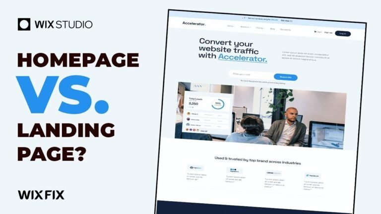 Homepage VS Landing Page | Wix Fix

Discover the key differences between a homepage and a landing page on Wix. Learn how to optimize each for better user engagement and higher conversion rates.