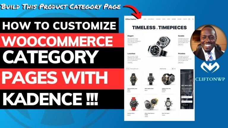 [Kadence Tutorial] How to Personalize Your WooCommerce Product Category Pages using Kadence