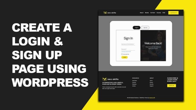 How to Set Up a Sign-Up and Sign-In Page for Your WordPress Site