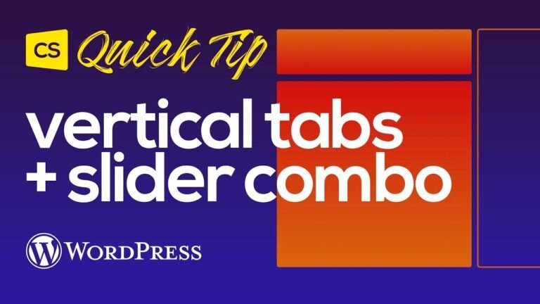 “How to Make Vertical Tabs in WordPress using Cornerstone Plugin”