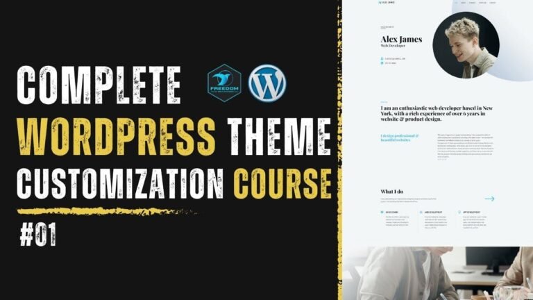 Learn how to fully customize WordPress themes with our course, including theme installation and demo import. Get started with Orientation #01.