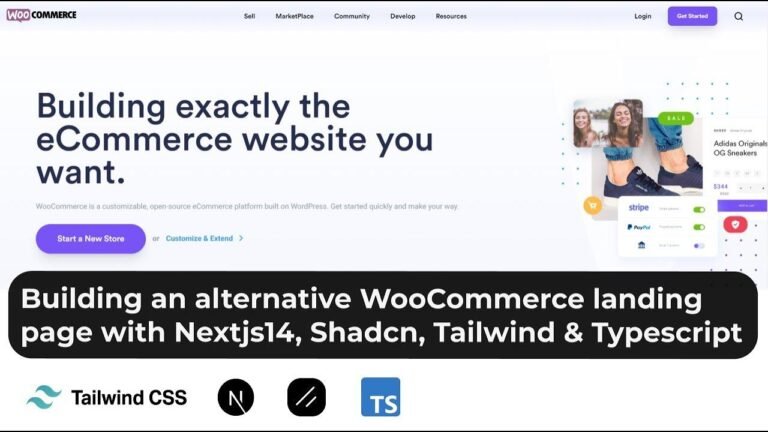 Creating a different landing page for WooCommerce using Nextjs14, Shadcn, Taiwind, and Typescript.