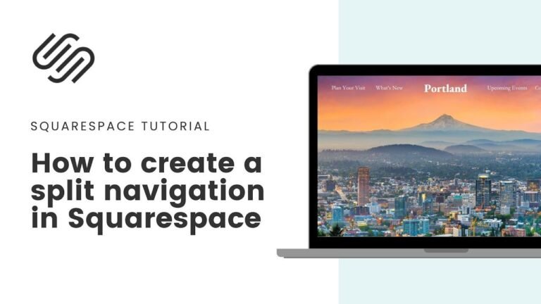 “How to make a split navigation menu in Squarespace 7.1 for a unique website layout.”