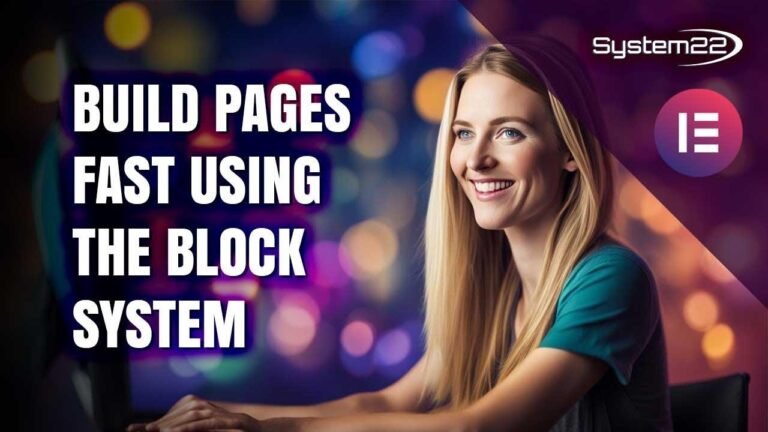 Create pages quickly with Elementor’s block system, making it easy for humans to build and optimize websites.