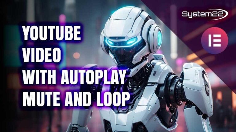 How to Add a YouTube Video with Autoplay, Mute, and Loop Using Elementor