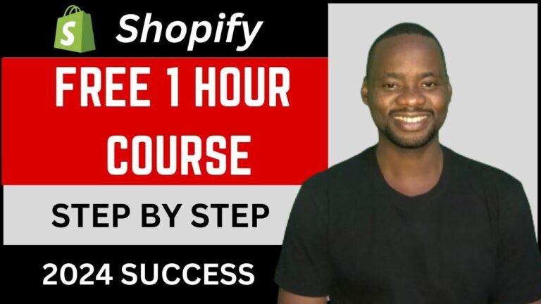 Get the Complete 2024 Shopify Dropshipping Tutorial for Free | Perfect for Beginners. Master the Basics in this Step-by-Step Course.