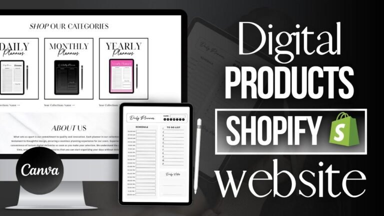 Creating a Digital Products Site with SHOPIFY | 2024 Shopify Tutorial for Beginners