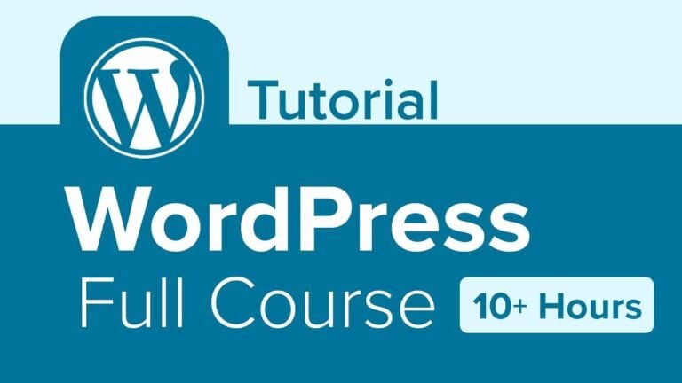 Full WordPress tutorial course with over 10 hours of in-depth instruction. Suitable for all skill levels. Easy to follow and understand.