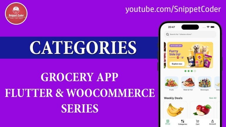 Sure, here’s a revised version:

“2024 Grocery App Series: Exploring Categories with Flutter & WooCommerce – Episode 02