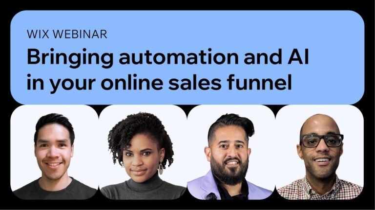 Join Wix for a live webinar on incorporating automation and AI into your sales process. Learn how these tools can streamline and enhance your sales funnel.