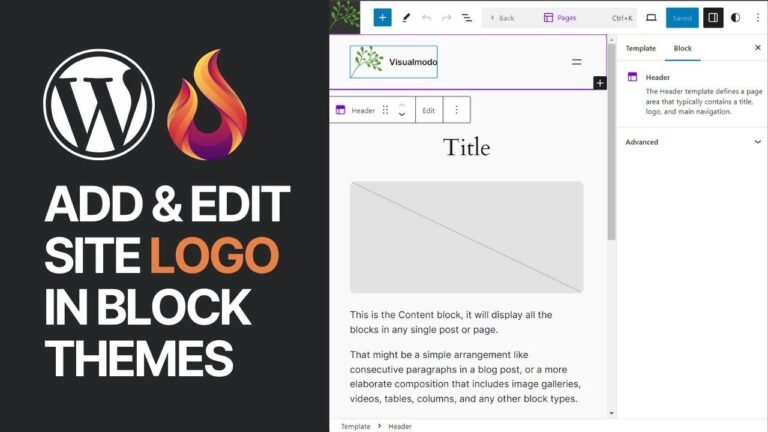 A Beginner’s Guide to Adding, Editing, and Customizing the Site Logo in WordPress Block Themes