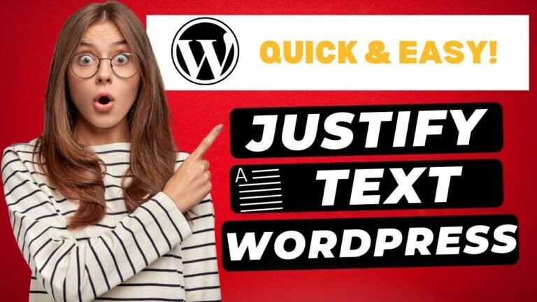 Easy and Fast Way to Justify Text in WordPress 2024 🔥 – (Step-by-Step Guide)