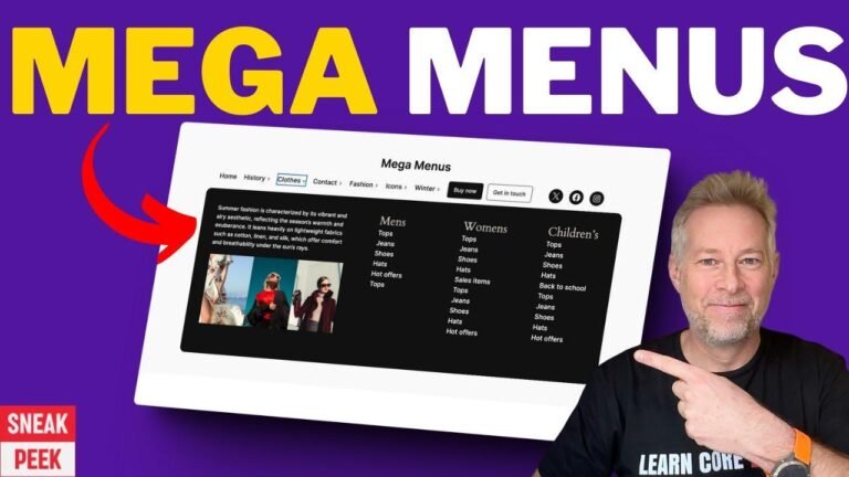 Get an exclusive look at the new WordPress Gutenberg Mega Menus! Experience the latest sneak peek of this exciting feature.