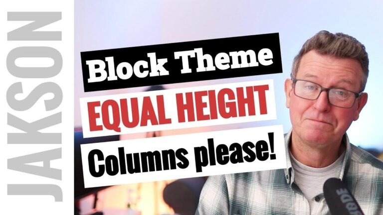 How can I achieve equal height columns in WordPress FSE using the Block Theme Query Loop?