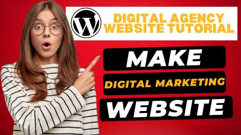 Step-by-step guide to building a WordPress website for your digital marketing agency in 2024. This tutorial will help you create a professional and effective online presence.