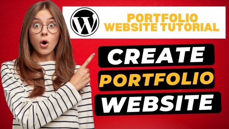 Craft Your Own Portfolio Site with WordPress 🔥 | Step-by-Step Guide for Crafting Your WordPress Portfolio Website!