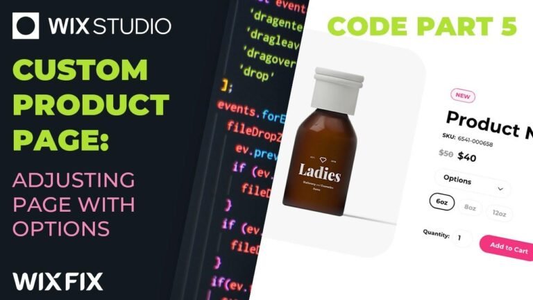 Title: Customizing Product Page (Part 6: Fine-tuning Page Options) | Wix Solution