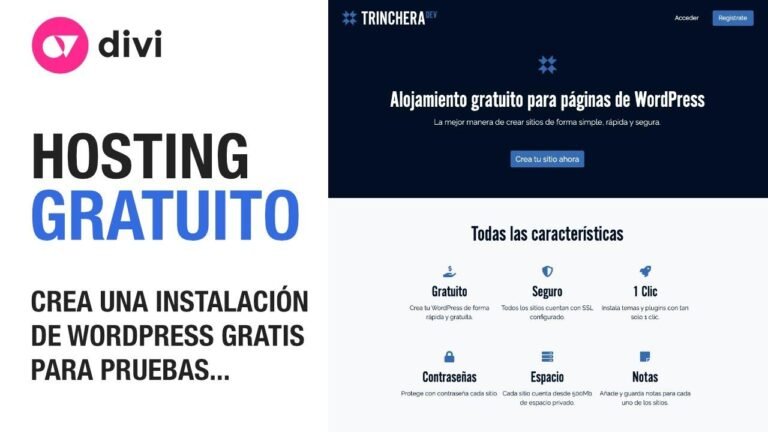 Trinchera DEV offers free hosting for WordPress and Divi pages. Get a free trial of WP hosting.
