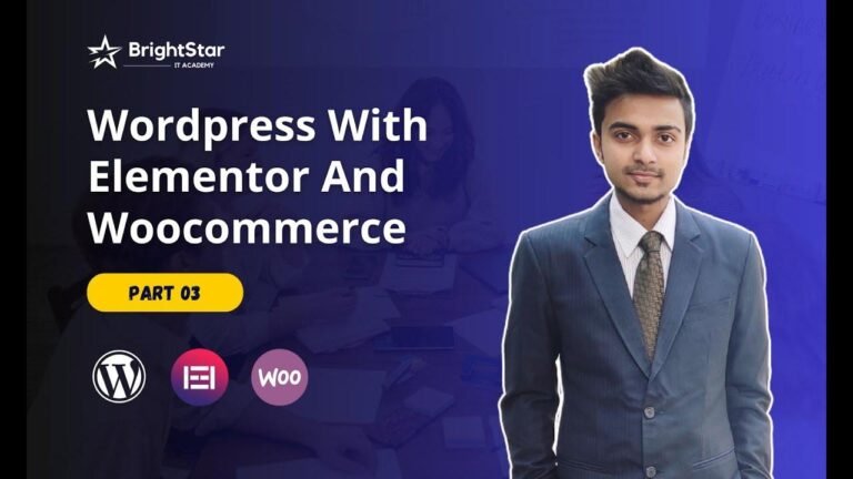 Learn WordPress, Elementor, and Woocommerce in Live Class 03 Master Course with Kazi Talat for a user-friendly and interactive learning experience.