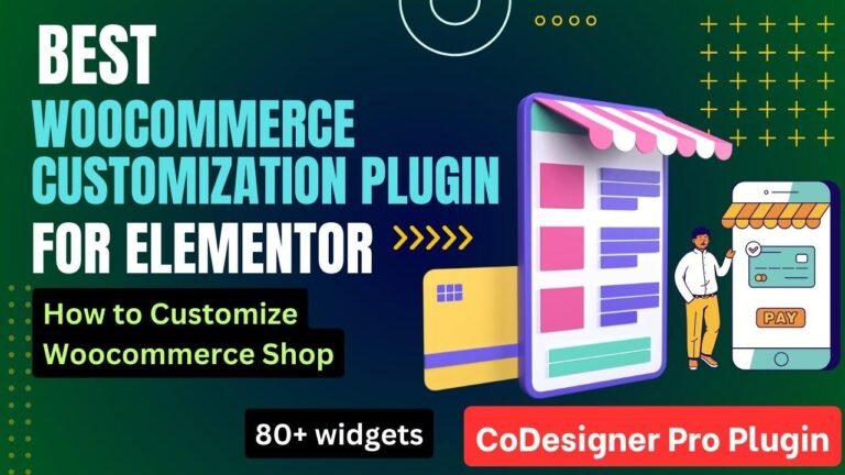 CoDesigner Pro Tutorial shows how to customize WooCommerce using Elementor with the WooCommerce Customizer plugin.