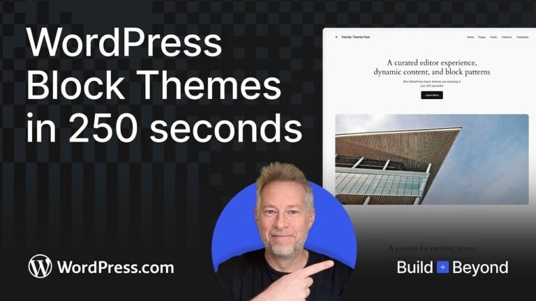 Understanding WordPress Block Themes in just 250 seconds 🔥.