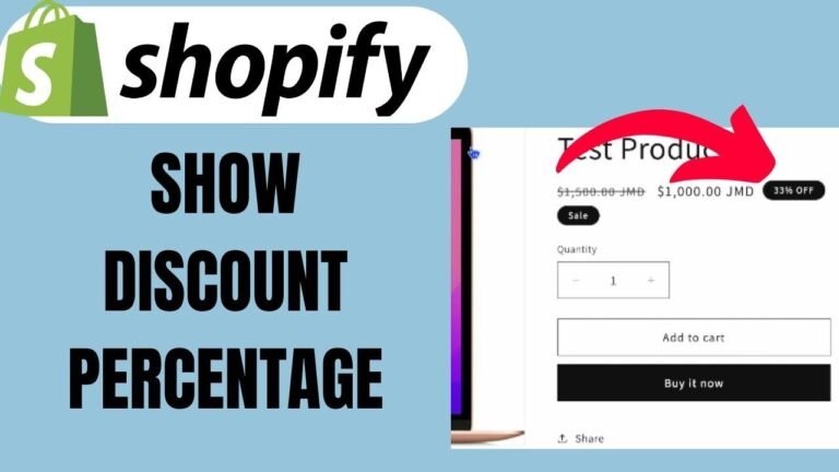 How to Display Discount Percentage on your Shopify Store